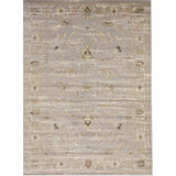 Floral Area Rug in Gray