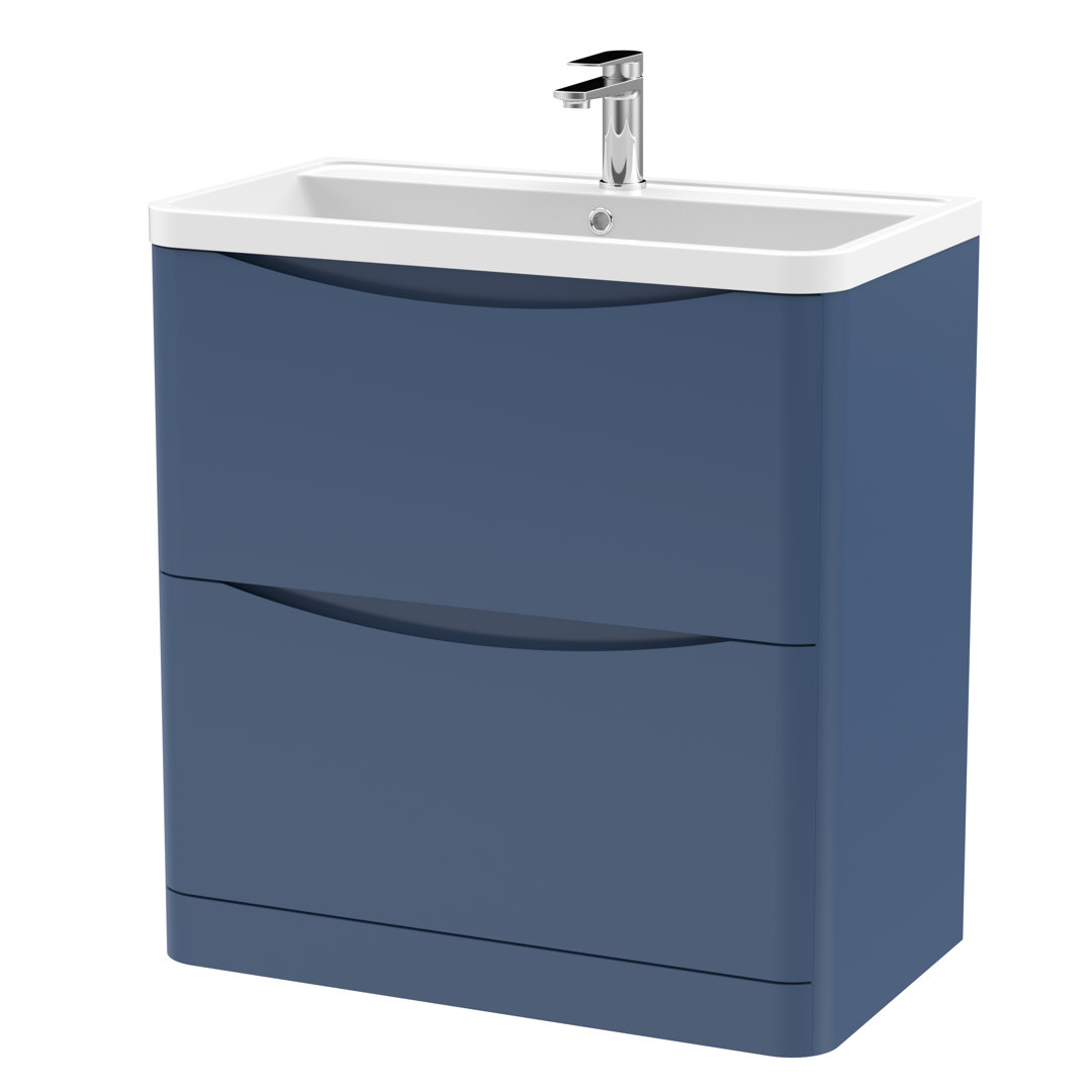 Lunar 800mm Single Bathroom Vanity with Integrated Polymarble Basin