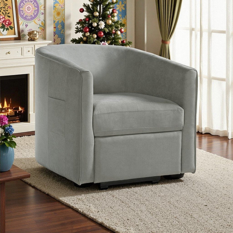 Fauteuil inclinable électrique avec repose-pieds, Gris