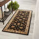 Lyndsay Oriental Handmade Tufted Wool Ebony Field/Sand Border Area Rug