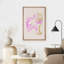 «Pink Drink Liquor», art mural de cuisine, impression de charrette sur bois et de vin, art mural-102833199-102833202