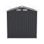 Remise de rangement extérieure en acier 6 x 8 pi avec fenêtre transparente, portes verrouillables, remise à outils compacte en métal pour le jardin, la cour, le patio, les utilitaires et le rangement pour vélos, gris foncé