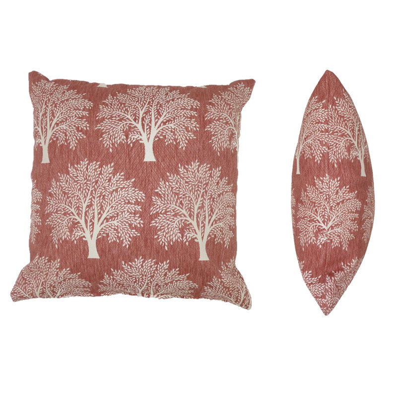 Orsi Floral Square Throw Pillow Cover, Paprika