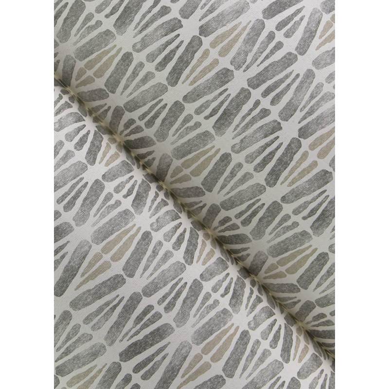 Papier peint géométrique Nabi, Gris