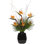 Bird Of Paradise, Orange, Ceramic Vase Black, 26wx19dx41h