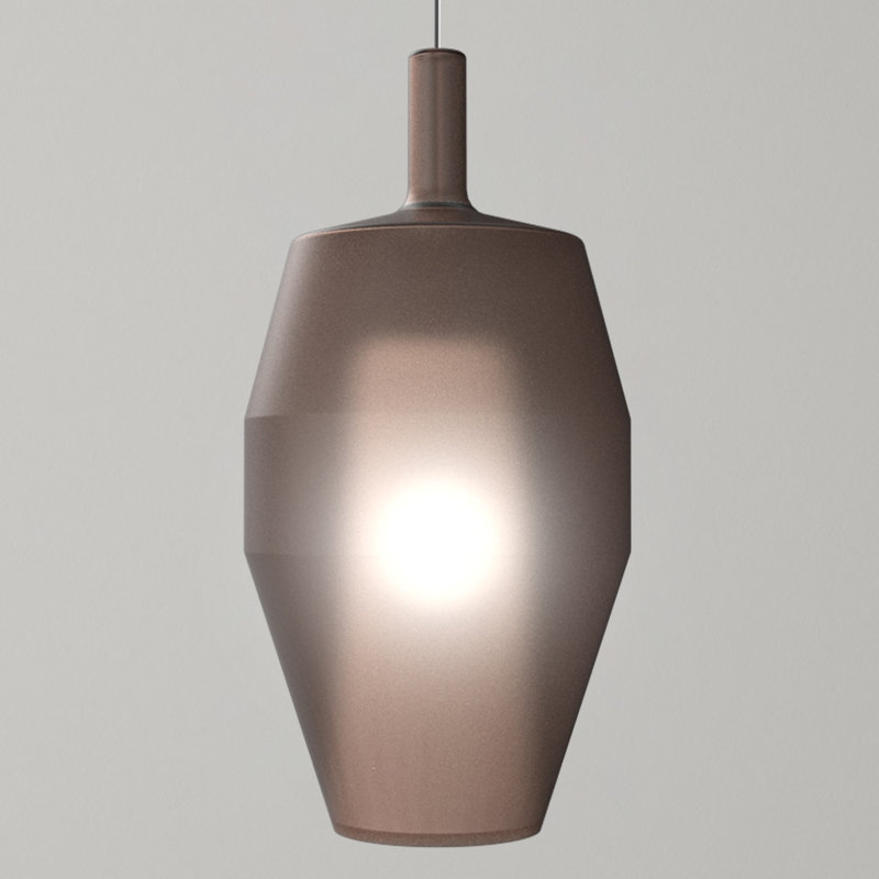 MOM 1 - Light Pendant, Titanium, Sand Glass