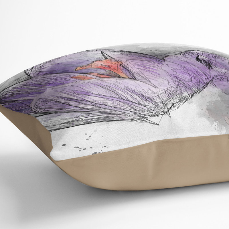 Crocus Flower Cushion with Filling, 55cm H x 55cm W x 20cm D, Stone