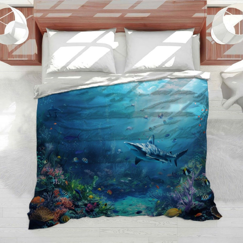 Underwater Nature Microfiber Duvet Cover, Twin