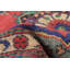 Tapis de couloir unique en laine noué à la main style années 1990 de 4 pi 9 po x 12 pi 11 po Molly-Rose