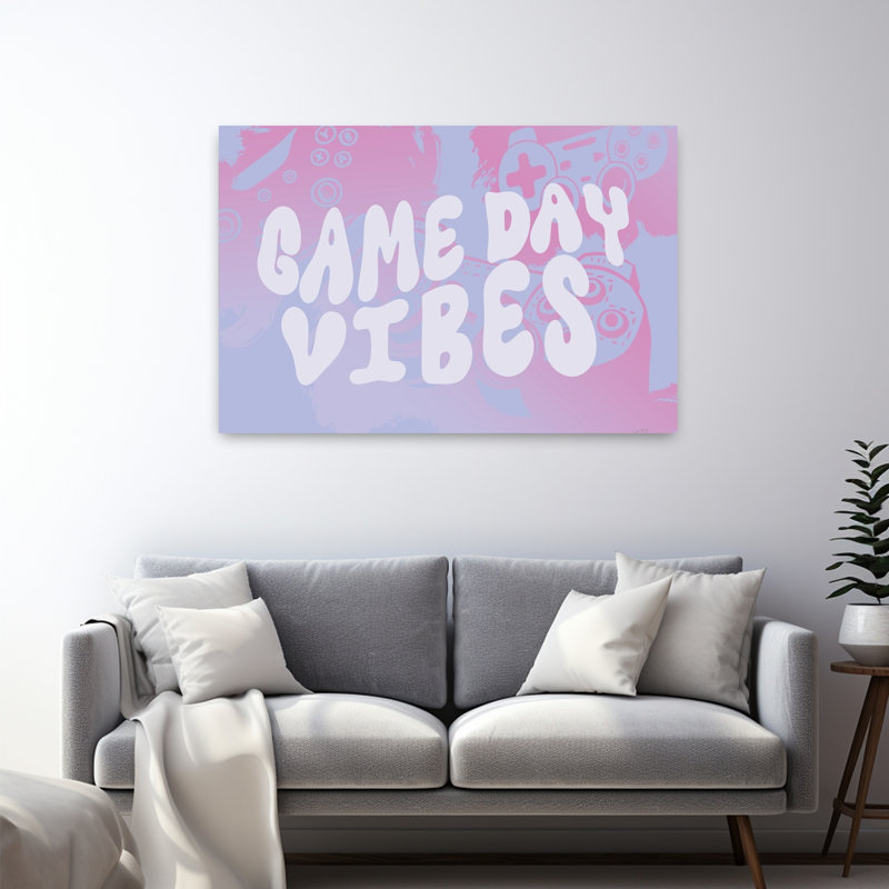 «Game Day Vibes», art contemporain abstrait, H 48 po x l 32 po