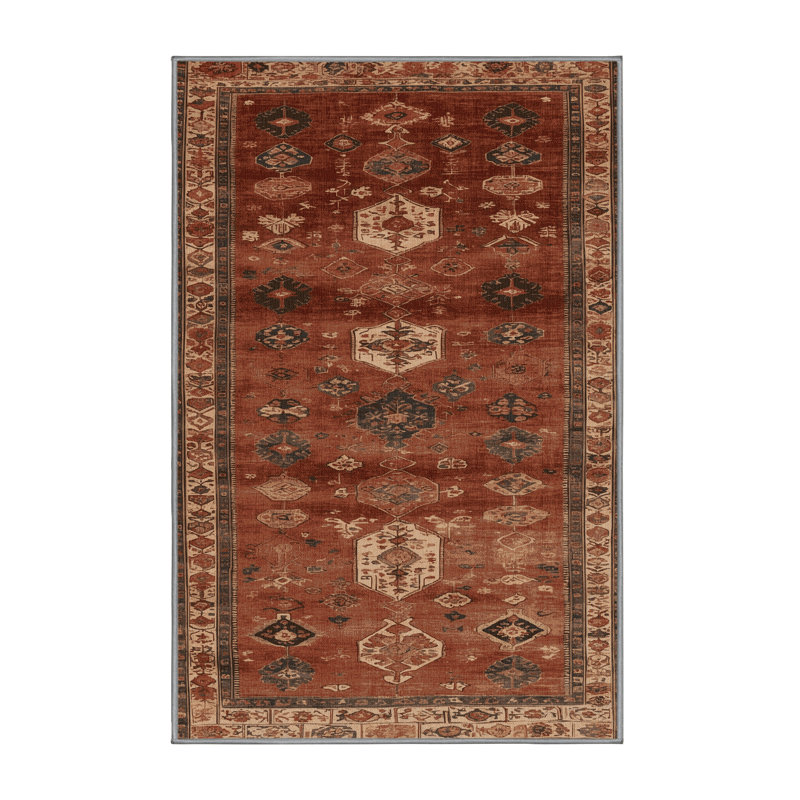 Tapis brun turc lavable à la machine, Tapis de couloir 2 pi x 5 pi