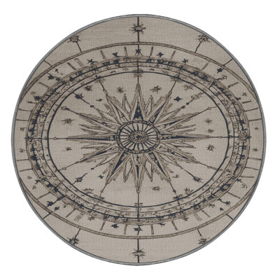 Washable Star navigation patterns Nautical Area Rug