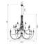 Lustre étagé de style bougie en métal l 20 po Estelle-784005717