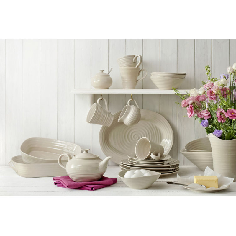 Portmeirion Sophie Conran ovale Lg 17 x 13 po, Gris