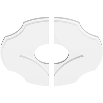 20"OD x 6"ID x 7"C x 1"P Percival Architectural Grade PVC Contemporary Ceiling Medallion, Two Piece
