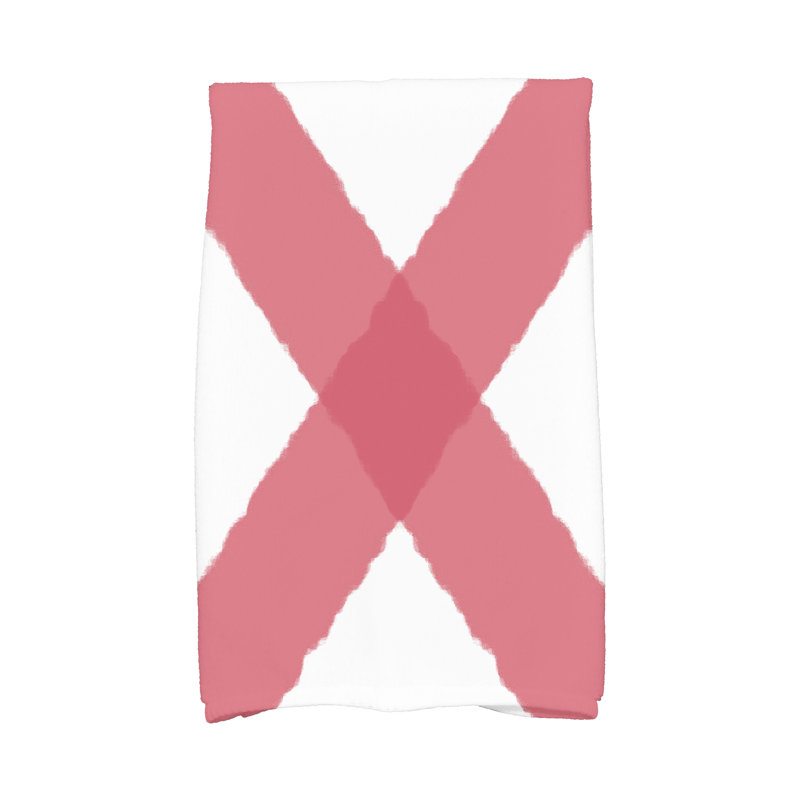 Serviette de bain à imprimé géométrique Aksel, Rouge