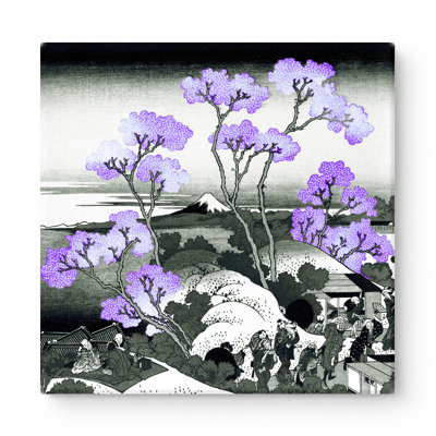 Gotenyama at Shinagawa on the Tōkaidō (c. 1831) — Square Canvas Wall Art