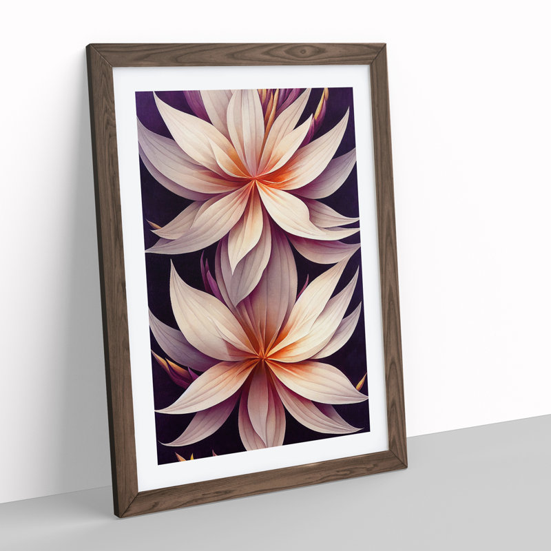 The Dignified Flowers - Framed Print, 46cm H x 34cm W x 2cm D, Walnut Framed