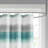 Stripe Print Shower Curtain Aqua/Grey 72X72"