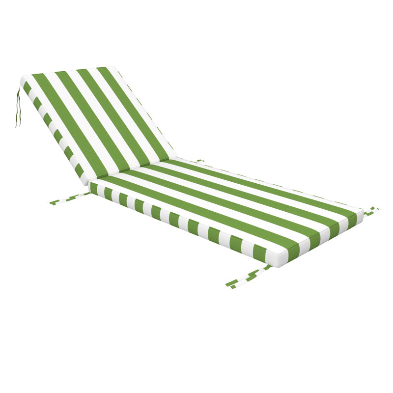 Outdoor Chaise Cushion With Sunbrella Fabric, 24" W x 73" D, Sunbrella® Refuge Garden