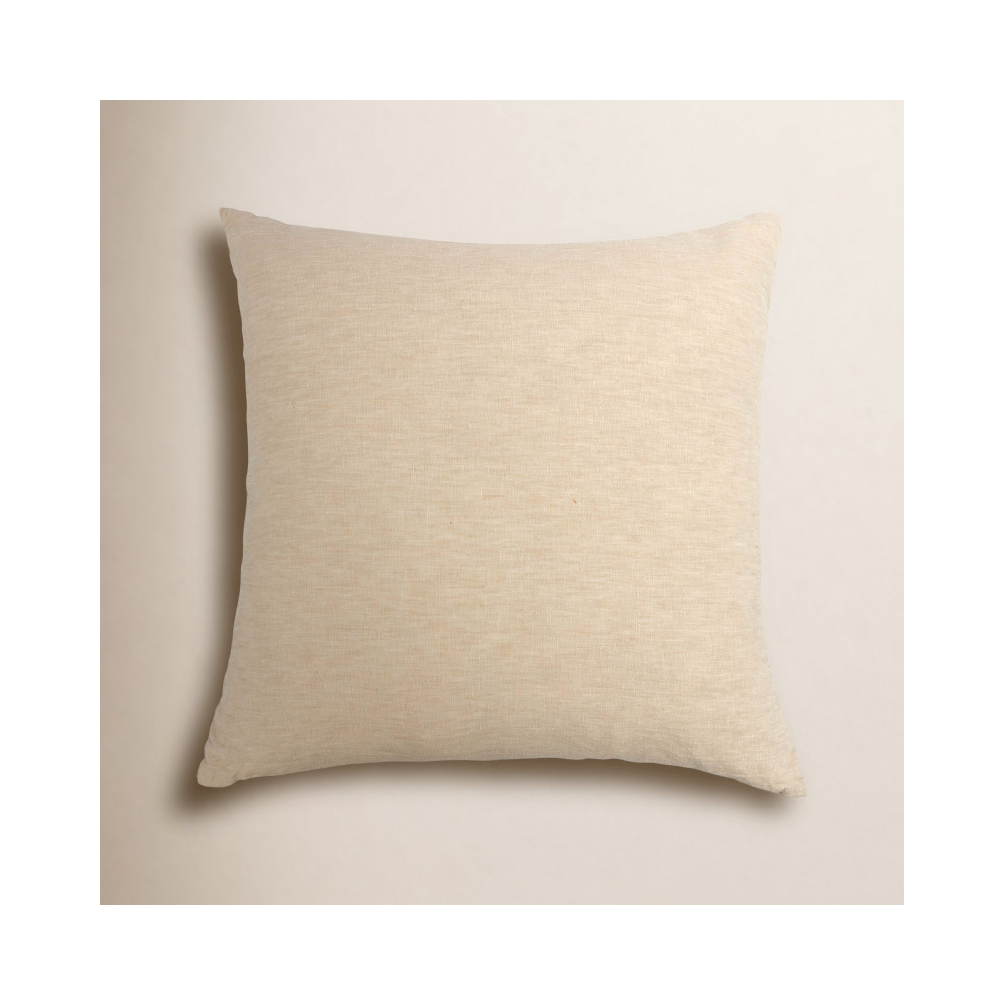 20" X 20" French Linen Throw Pillow, Putty Heather