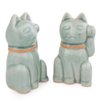 Ensemble de 2 figurines Lucky Cats