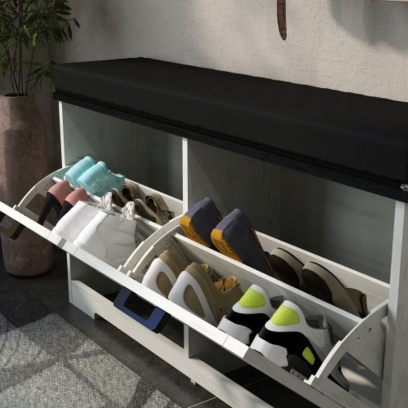 1pc, Shoe Changing Bench, Retro Home Use Shoe Changing Bench, Shoe Rack For Doorstep Entry