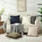 Tassels Cotton Throw Pillow Stone Washed Linen Cotton Pillow with Big Tassels-99260864