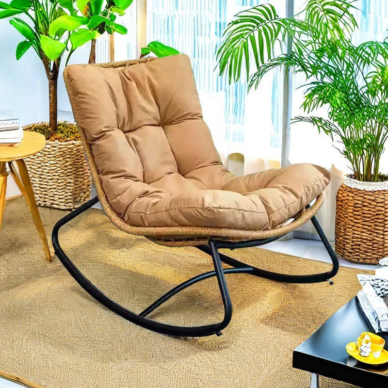 Chaise berçante Elegant, Brun