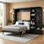 Lit escamotable avec rangement et lumières Murphy-130036320