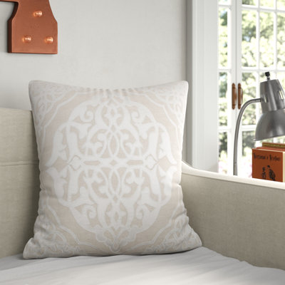 Adelia Square Damask Throw Pillow Cover
