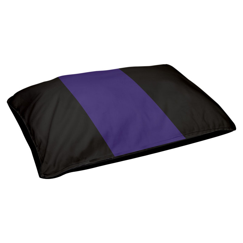 Coussin d'extérieur Toronto, Grand (l 50 po x P 40 po x H 7 po), Noir / Mauve