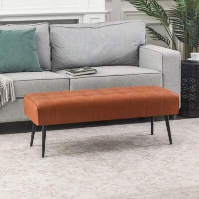 Keimaya Faux Leather Upholstered Bench