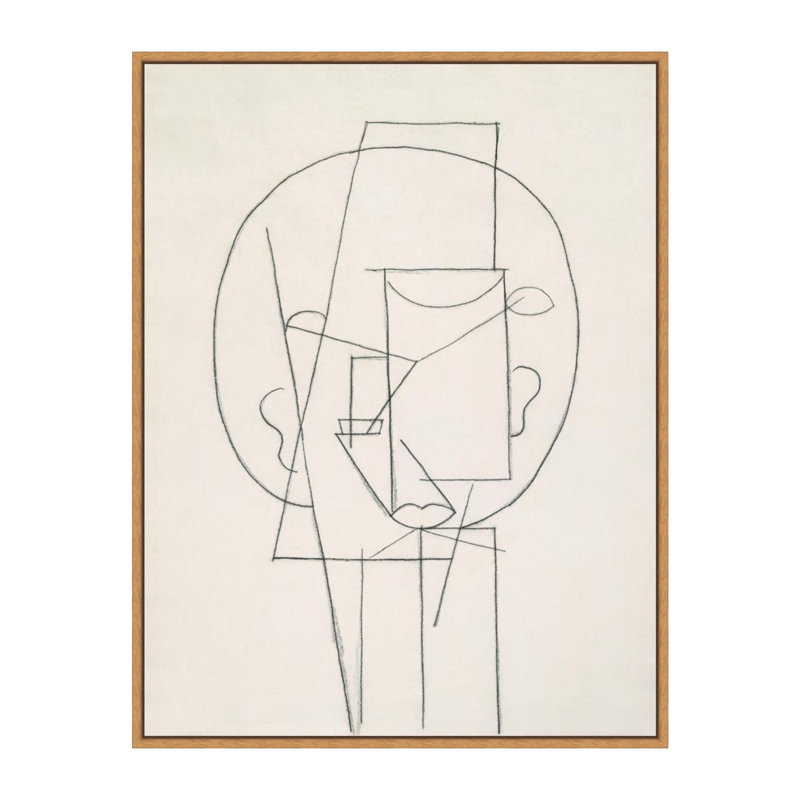 Encadré sur toile, art numérique 1913 par Pablo Picasso, art mural, décorations de bureau à domicile, 24"x32", Bois
