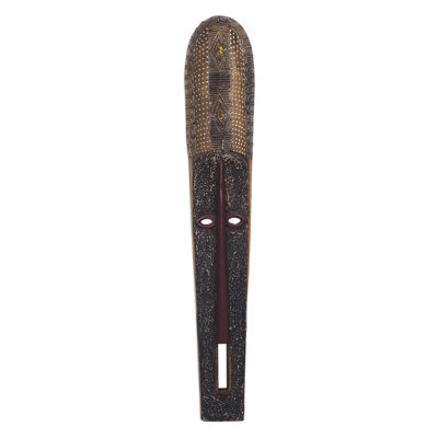 Magnifique masque en bois africain nketiabah