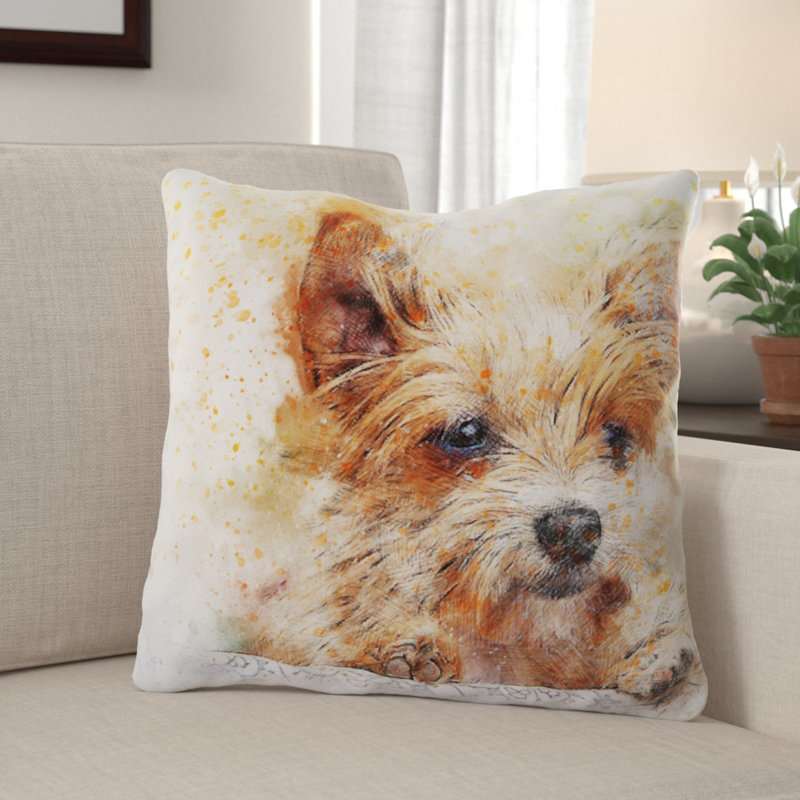 Reversible Throw Pillow, Microsuede, Indoor