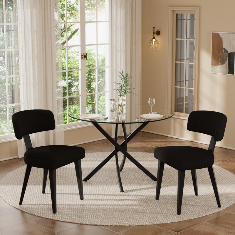 Round Glass Dining Table Sets, 3