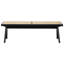 Swader Natural Rattan Upholstered Bench