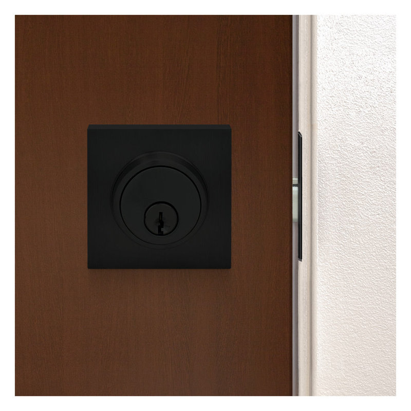 Single Cylinder Deadbolt, Matte Black