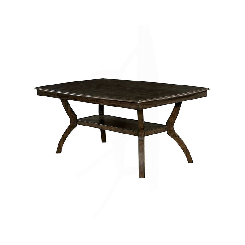 Dining Table With Open Lower Shelf