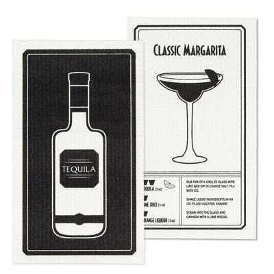 Ensemble de 2 torchons à tequila et à margarita