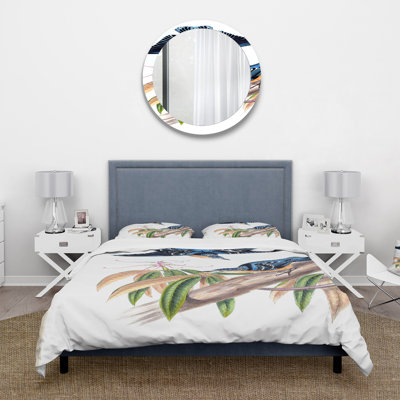 Blue Microfiber Duvet Cover Set