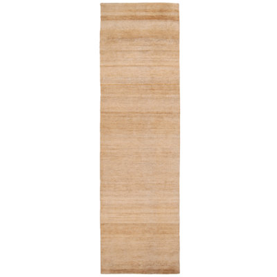Hand Knotted Wool Area Rug in Beige