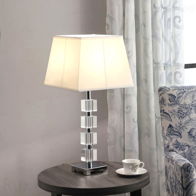 Lampe de table - Accent de cristal, design cube de glace