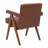 Velveteen Faux Leather Armchair-131656978-131656979