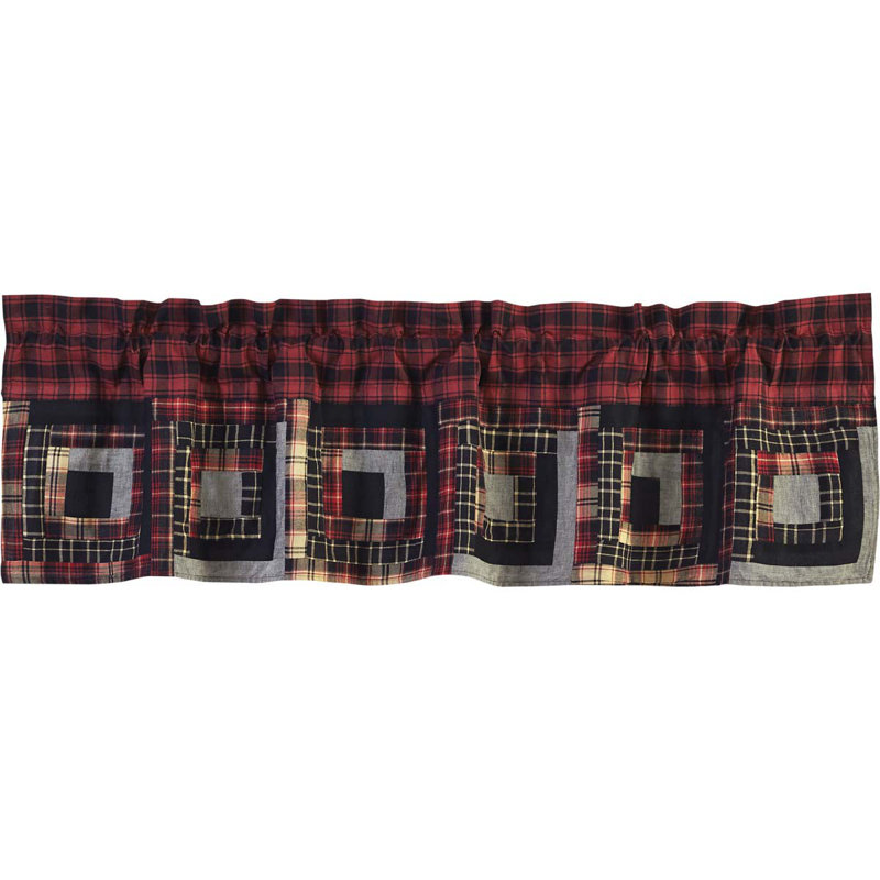 Cantonnière en coton Dorval Patchwork, H 16 po x l 60 po x P 2 po