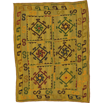 Tapis intérieur de la laine 4 pi 7 po x 6 po one-of-kind à la main noué la Watchet