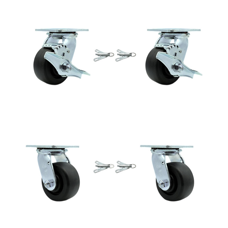 Ensemble de 4 roulettes en polyoléfine