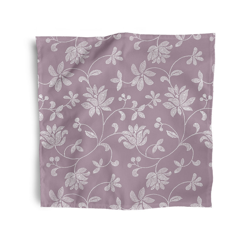 Classy Traditional Floral Napkins, Purple