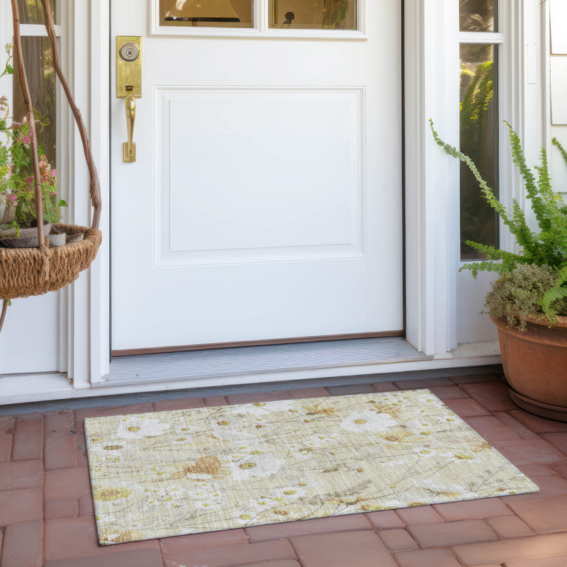 Tapis intérieur / extérieur lavable à la machine Claudian ACN1505, Rectangle 1 pi 8 po x 2 pi 6 po